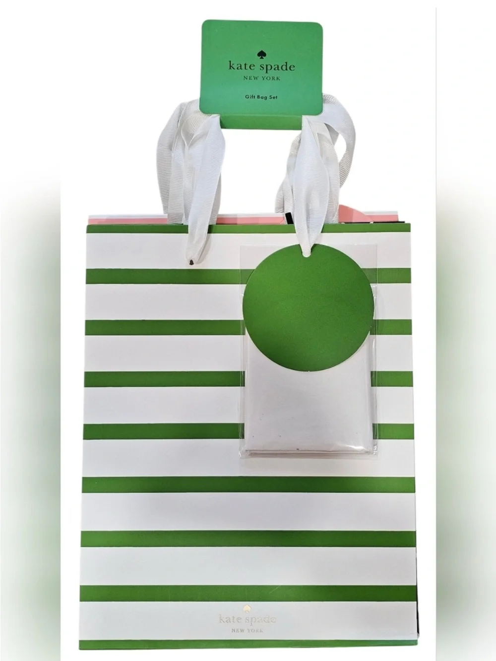 Kate Spade NWT Gift Bag Trio w/ Tissue Paper & Gift Tag.